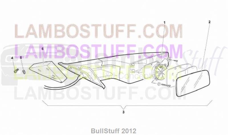 2007 Lamborghini MURCIELAGO LP 640 ROADSTER JAPAN EXTERNAL REAR VIEW MIRRORS (837.06.00)